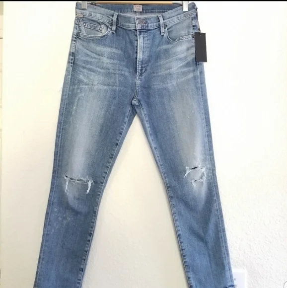 Citizen of Humanity Rocket High Rise Skinny Distressed Fizzle Jeans Size… - Picture 3 of 13